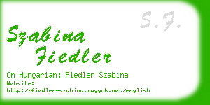 szabina fiedler business card